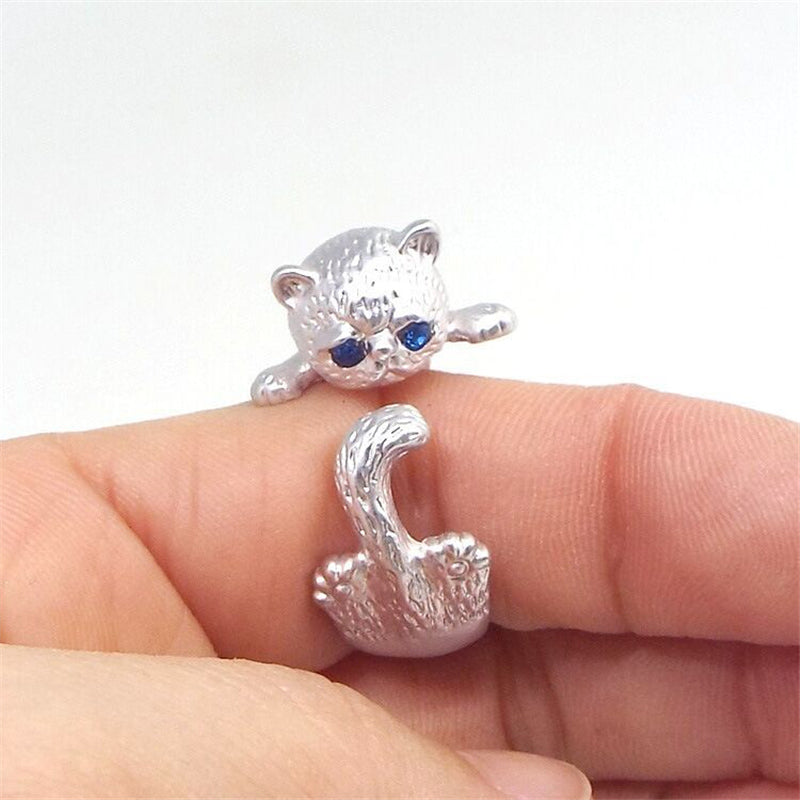 Élégante Bague Ajustable en Argent 925 avec Chaton Éblouissant