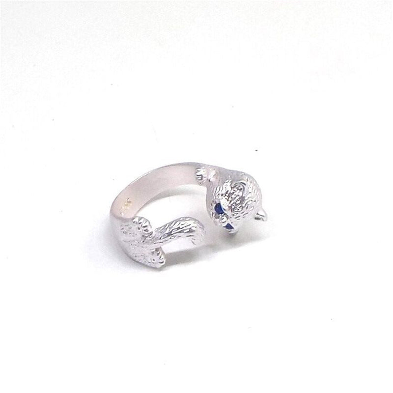 Élégante Bague Ajustable en Argent 925 avec Chaton Éblouissant