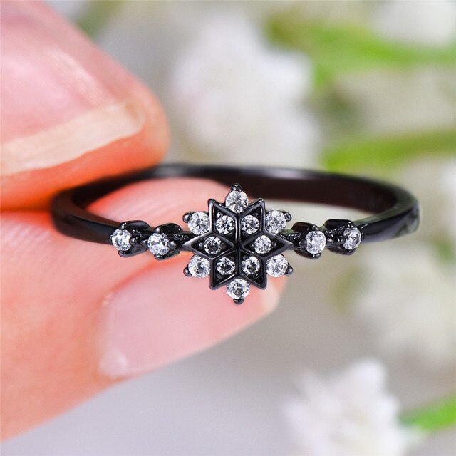 Éblouissante Bague Flocon de Neige en Argent Sterling 925