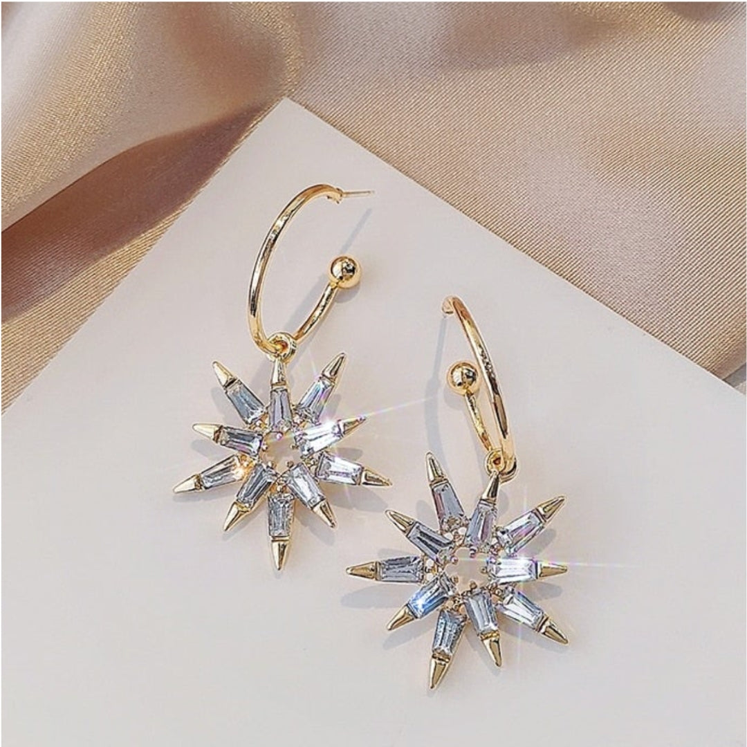 Éblouissantes Boucles d'Oreilles Étoilées en Or