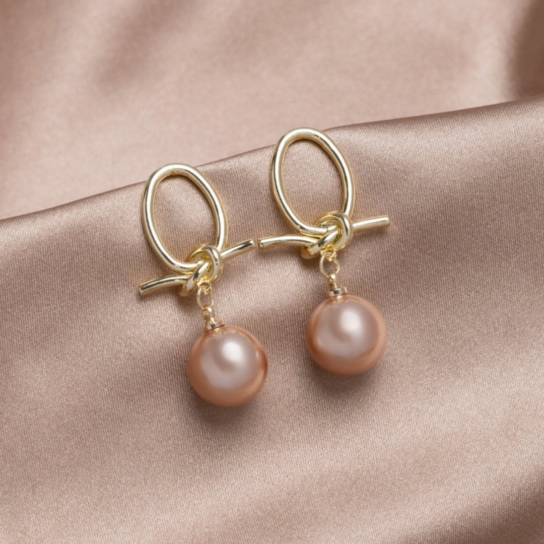 Éblouissantes Boucles d'oreilles en Or avec Perles Exotiques
