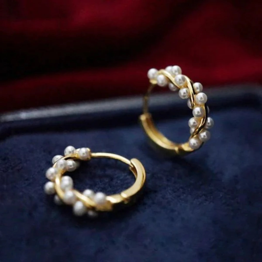 Boucles d'oreilles raffinées en perles tressées pour un style chic et sophistiqué