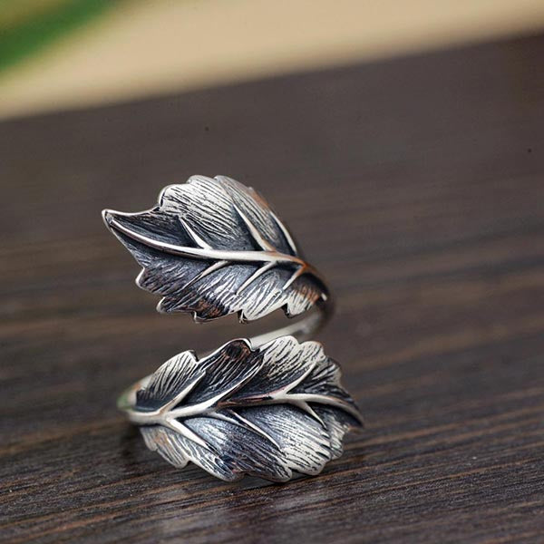 Bague en Argent Ajustable avec Design Élégant à Lame