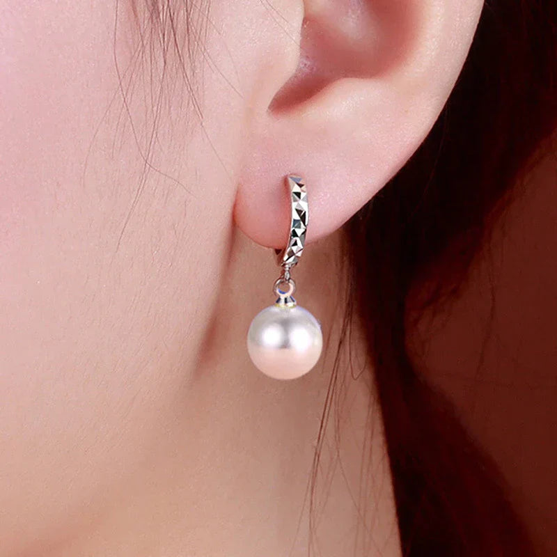 Éblouissantes Boucles d'oreilles en Zirconium et Perles