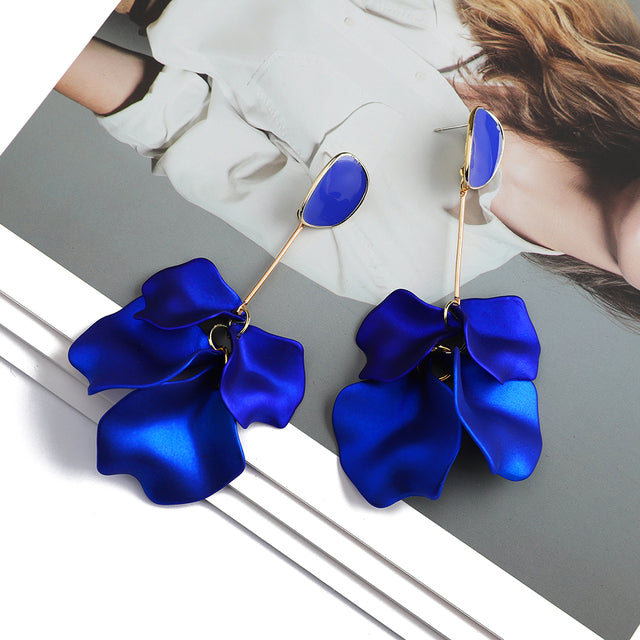 Boucles d'oreilles Éblouissantes en Pétales Colorés