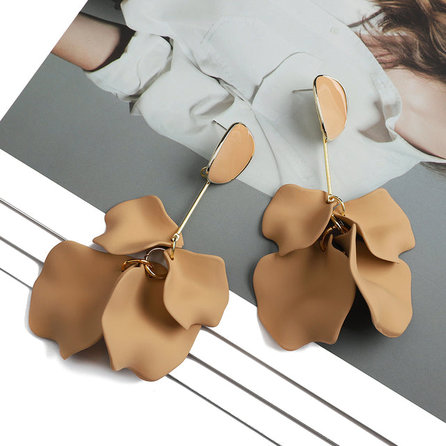 Boucles d'oreilles Éblouissantes en Pétales Colorés