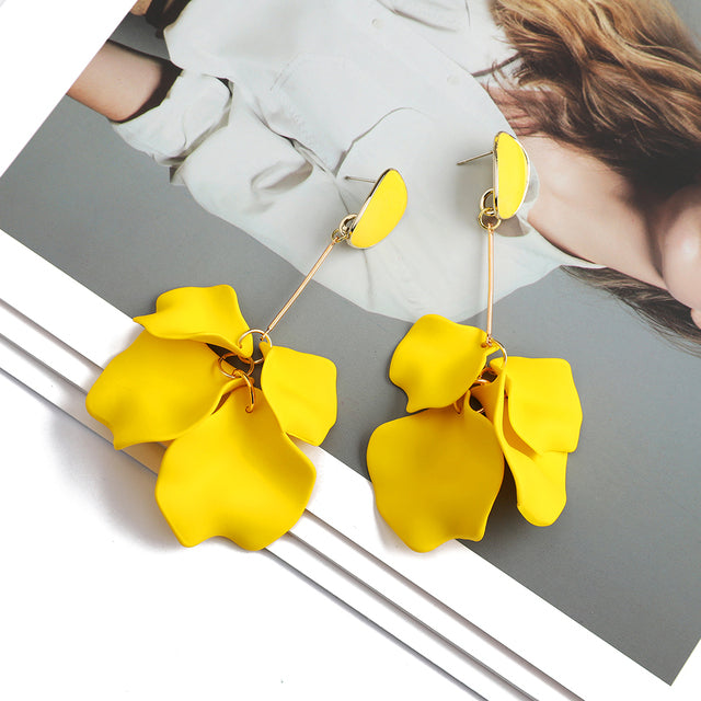 Boucles d'oreilles Éblouissantes en Pétales Colorés