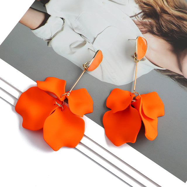Boucles d'oreilles Éblouissantes en Pétales Colorés
