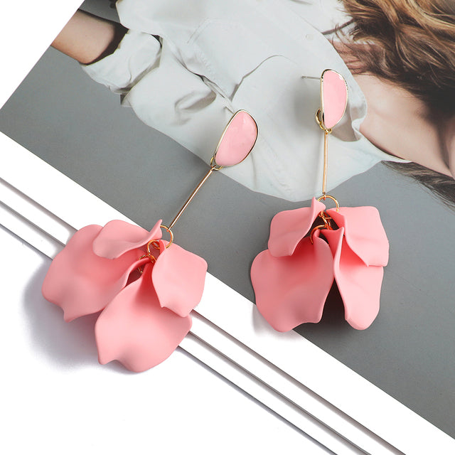 Boucles d'oreilles Éblouissantes en Pétales Colorés