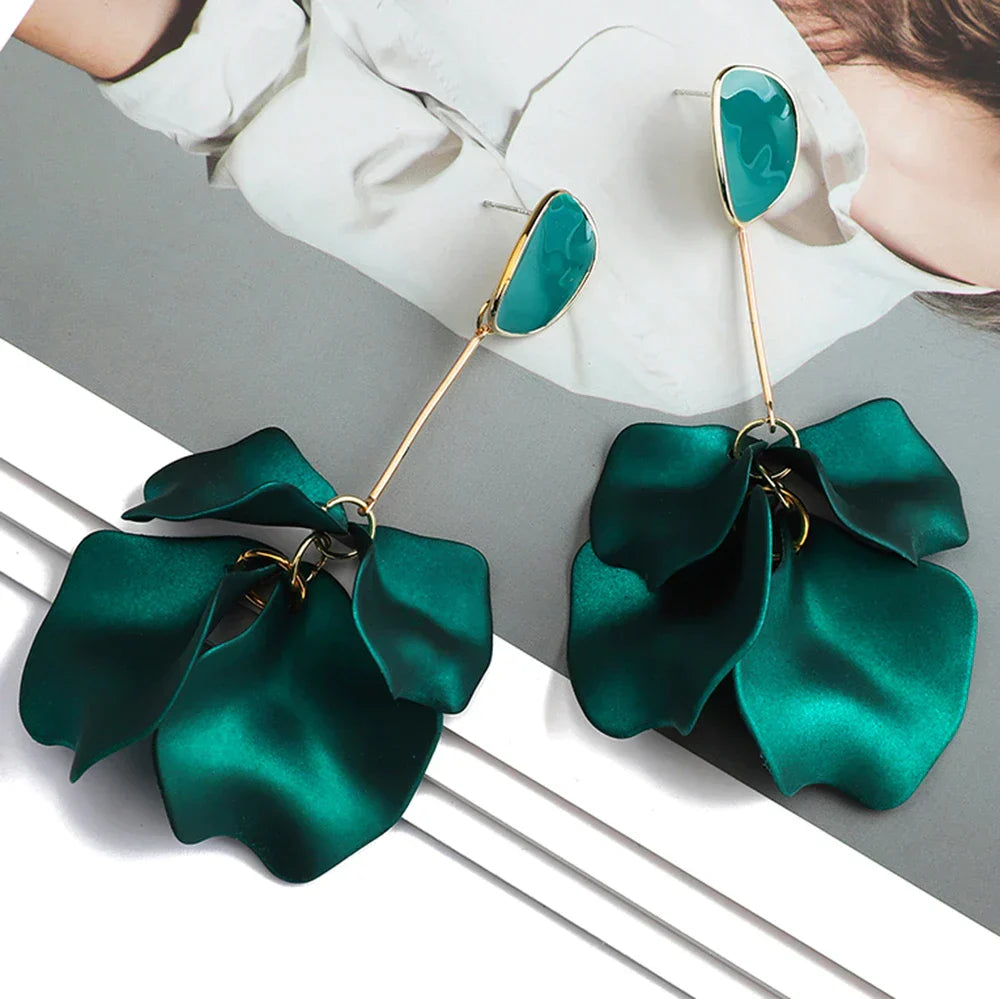 Boucles d'oreilles Éblouissantes en Pétales Colorés