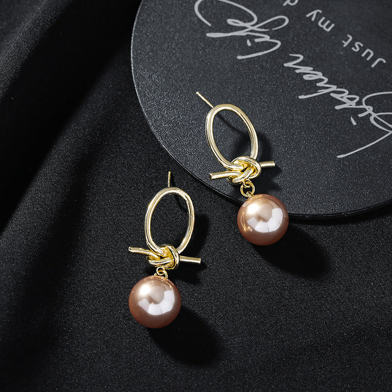 Éblouissantes Boucles d'oreilles en Or avec Perles Exotiques