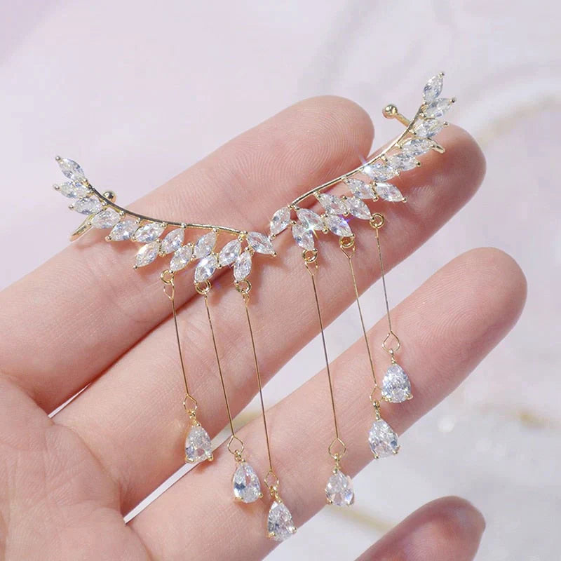 Élégantes Boucles d'Oreilles Pendantes en Cristal