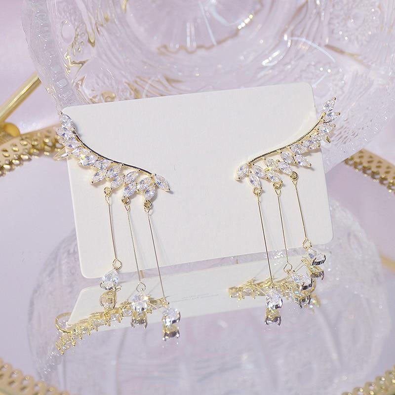 Élégantes Boucles d'Oreilles Pendantes en Cristal