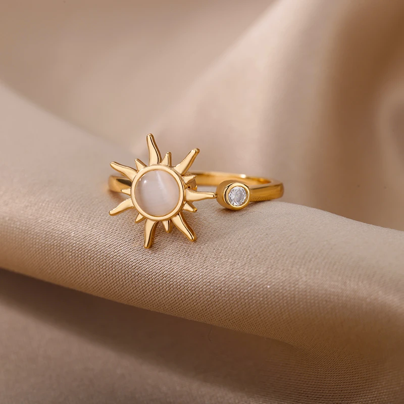 Éclatante Bague Soleil en Or
