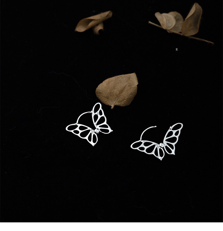 Élégantes Boucles d'oreilles Papillon en Argent Sterling