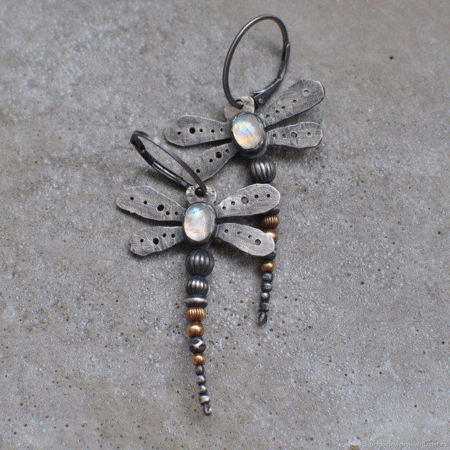 Boucles d'oreilles Vintage en forme de Libellule élégante