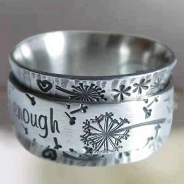 Bague de Méditation Vintage en Pissenlit Évoquant la Sérénité