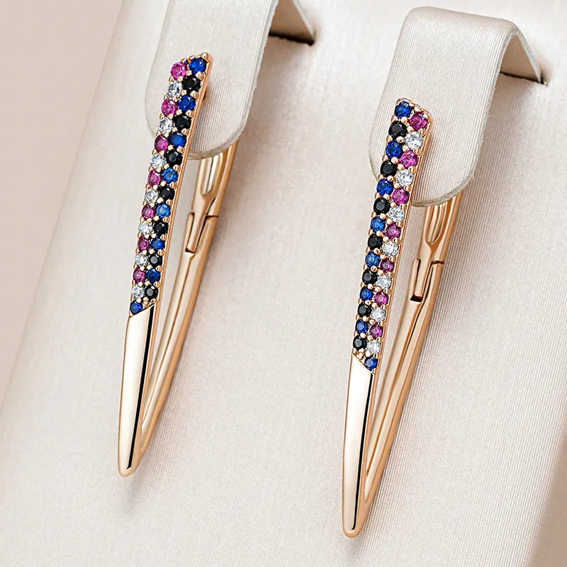 Boucles d'oreilles élégantes aux couleurs éclatantes