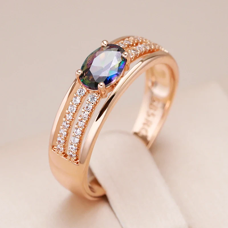Bague Raffinée en Zircon Multicolore pour un Éclat Unique