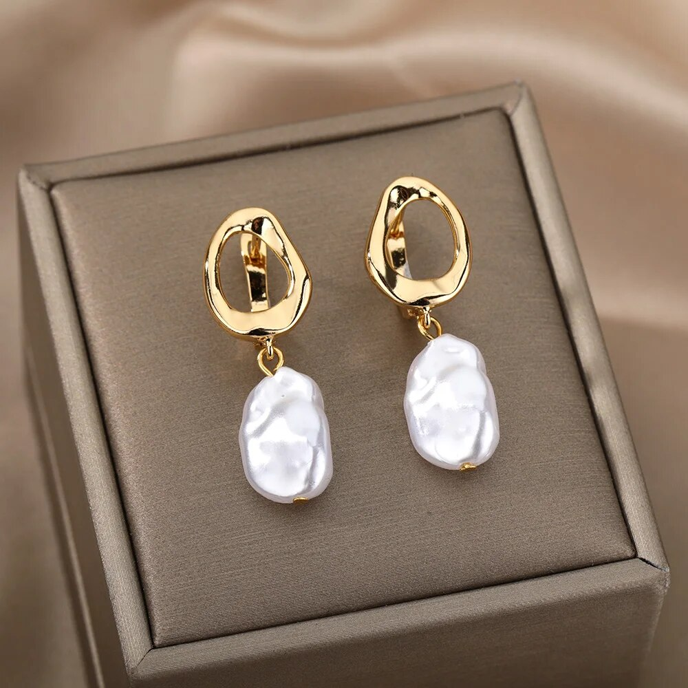 Sophistiquées Boucles d'oreilles en Perles Baroques
