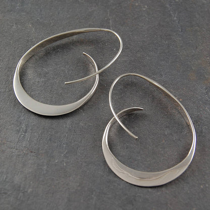 Élégantes Boucles d'Oreilles Spirales en Acier Inoxydable
