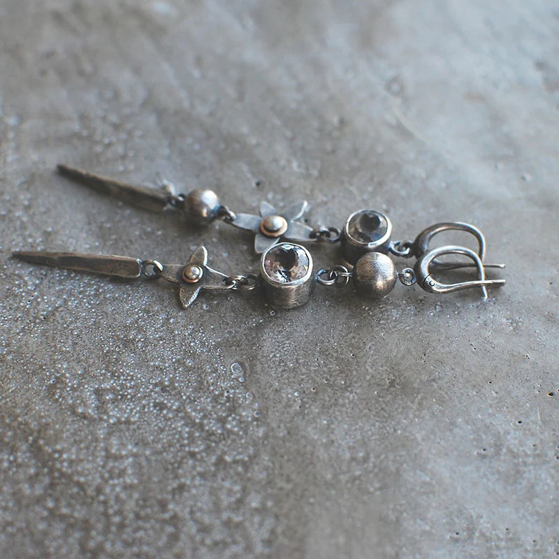 Pendentif Étoile Éblouissant avec Strass - Boucles d'Oreilles Élégantes