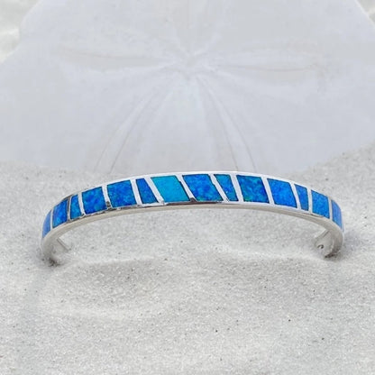 Éclatante Bracelet en Argent avec Opale Précieuse