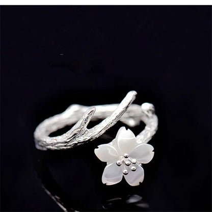 Éblouissante Bague en Jade Naturel Blanc avec Argent Sterling Éclatant