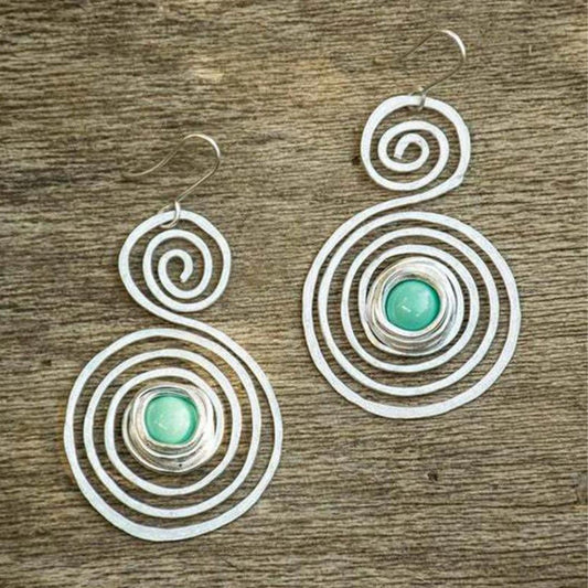 Boucles d'oreilles spirales élégantes au style boho chic