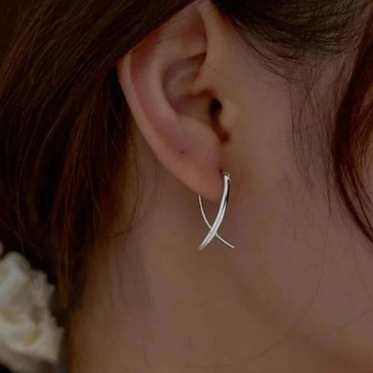 Éblouissantes Boucles d'Oreilles en Argent Croix