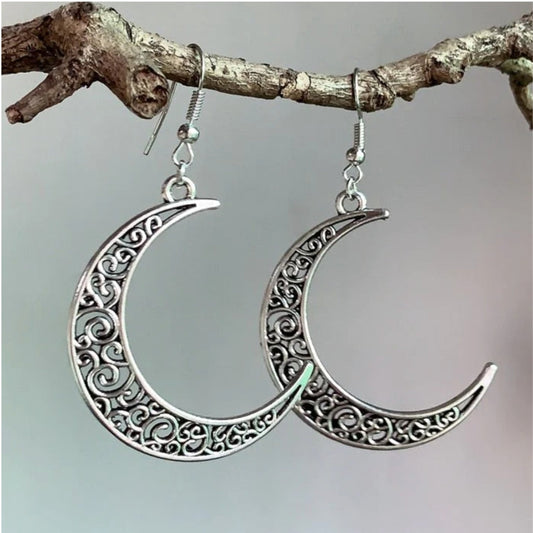 Élégantes Boucles d'Oreilles Demi-Lune en Argent Sterling