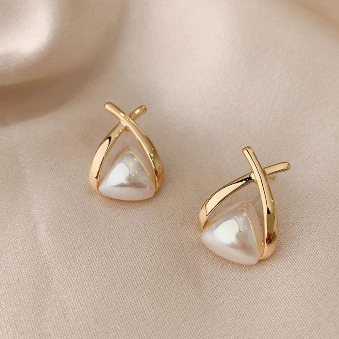 Éblouissantes Boucles d'Oreilles en Or avec Perles Sophistiquées