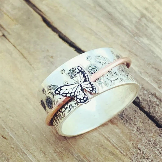 Élégante Bague Papillon au Style Vintage