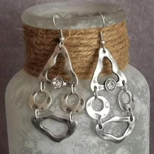 Créoles ethniques vintage aux designs irréguliers