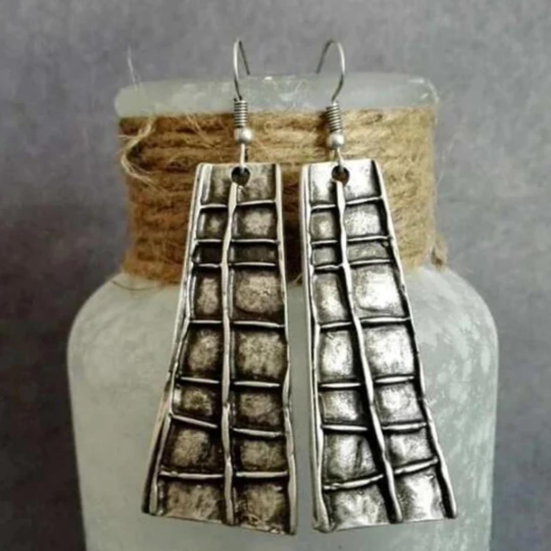 Boucles d'oreilles Vintage en Maille Ethnique élégant