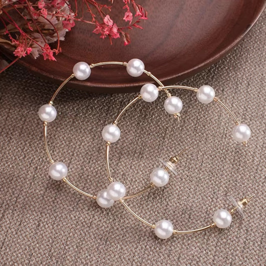 Boucles d'oreilles vintage élégantes en perles scintillantes