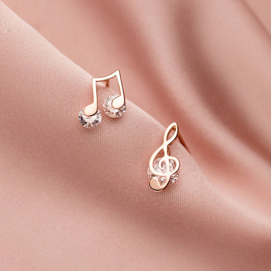 Boucles d'oreilles symphoniques en or ornées de Zirconia étincelants