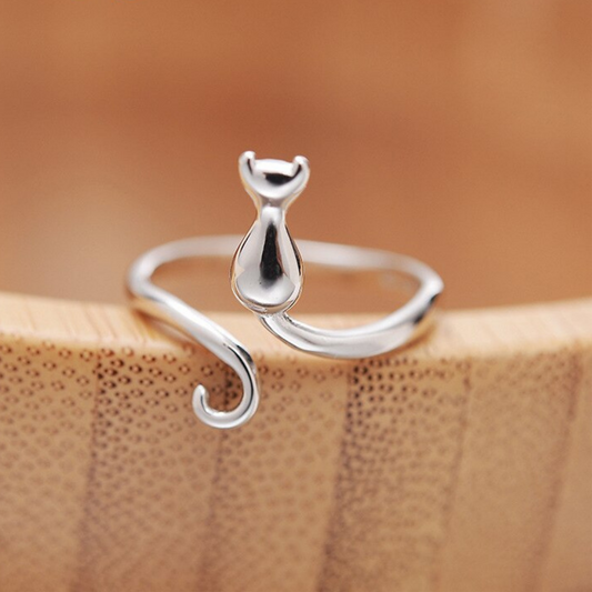 Bague en Argent Chat Botté - Élégance et Fantaisie au Bout des Doigts