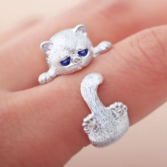 Élégante Bague Ajustable en Argent 925 avec Chaton Éblouissant
