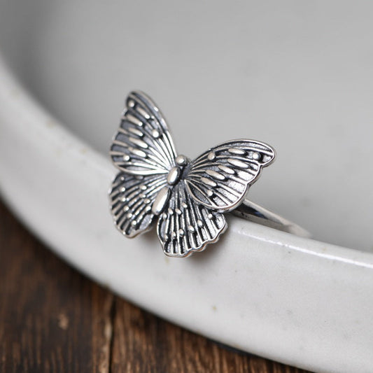 Éblouissante Bague Papillon en Argent Sterling