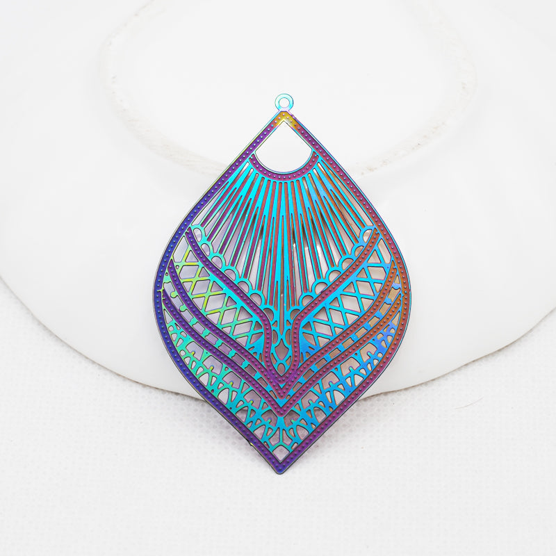 Boucles d'oreilles Mandala en Violet Éclatant