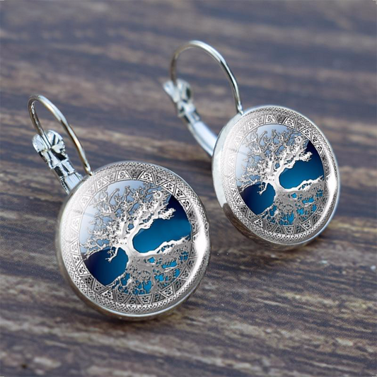 Éblouissantes Boucles d'Oreilles Argent en Arbre de Vie