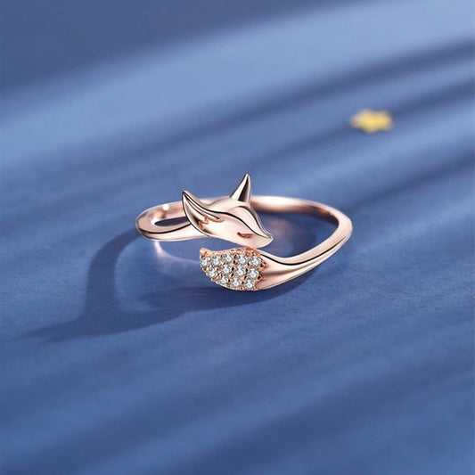 Éblouissante Bague Zorro en Argent Rose