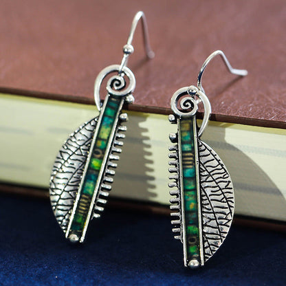 Éblouissantes Boucles d'Oreilles en Argent Pur avec Éclat de Cristal Vert