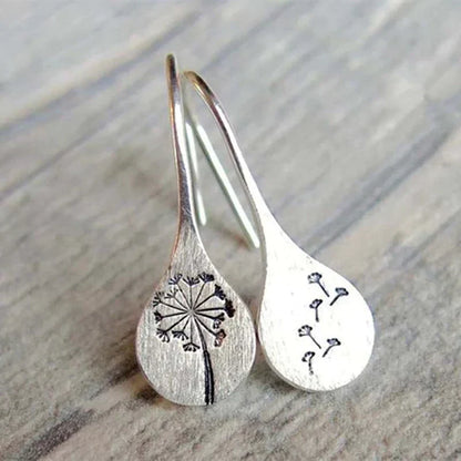 Élégantes Boucles d'Oreilles en Argent 925 avec Design Feuille de Pissenlit