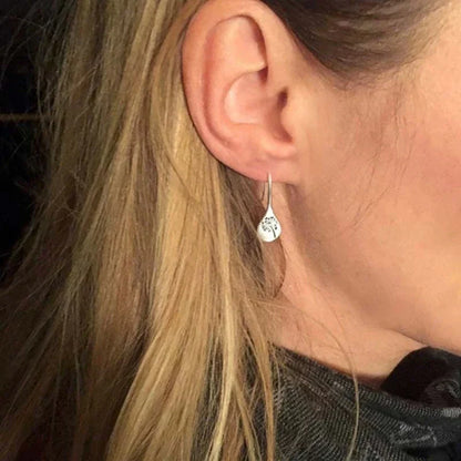 Élégantes Boucles d'Oreilles en Argent 925 avec Design Feuille de Pissenlit