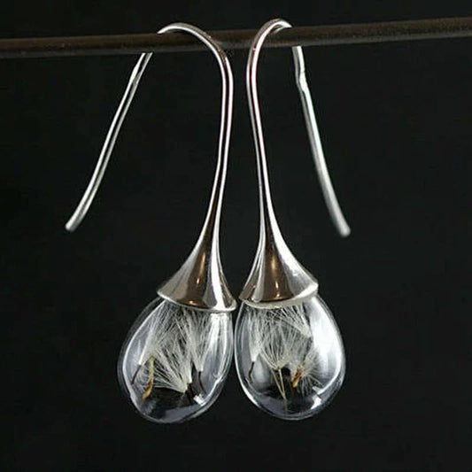 Élégantes Boucles d'Oreilles Pendentif en Pissenlit