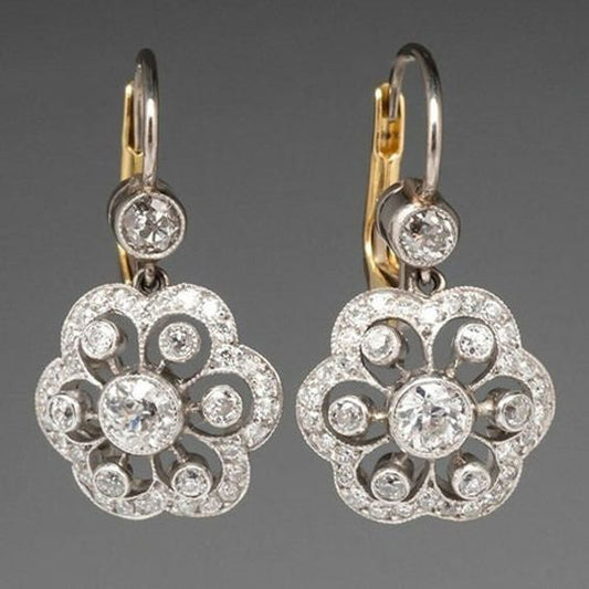 Éclatantes Boucles d'Oreilles Mandala en Cristal