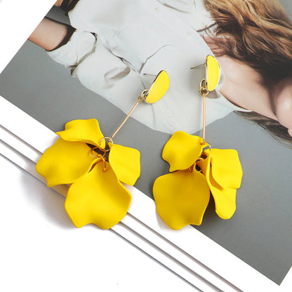 Boucles d'oreilles Éblouissantes en Pétales Colorés