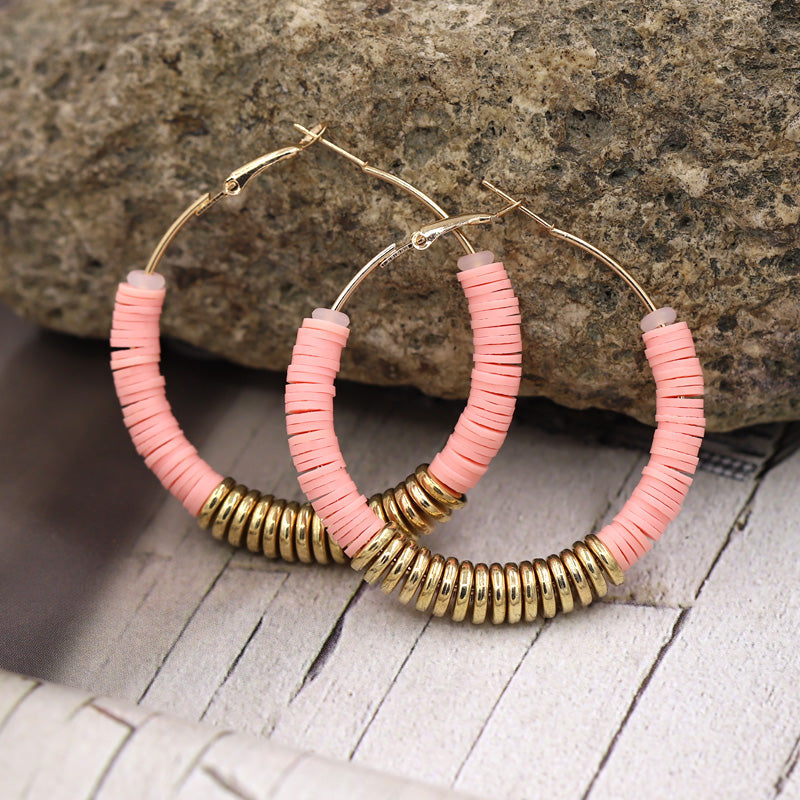 Boucles d'oreilles Boho Éclatantes aux Pierres Colorées